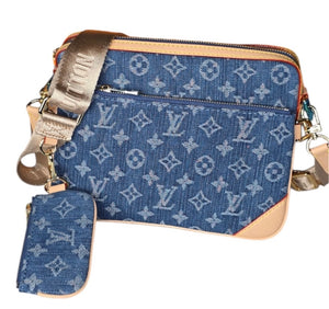 L Denim  Crossbody with Pouch