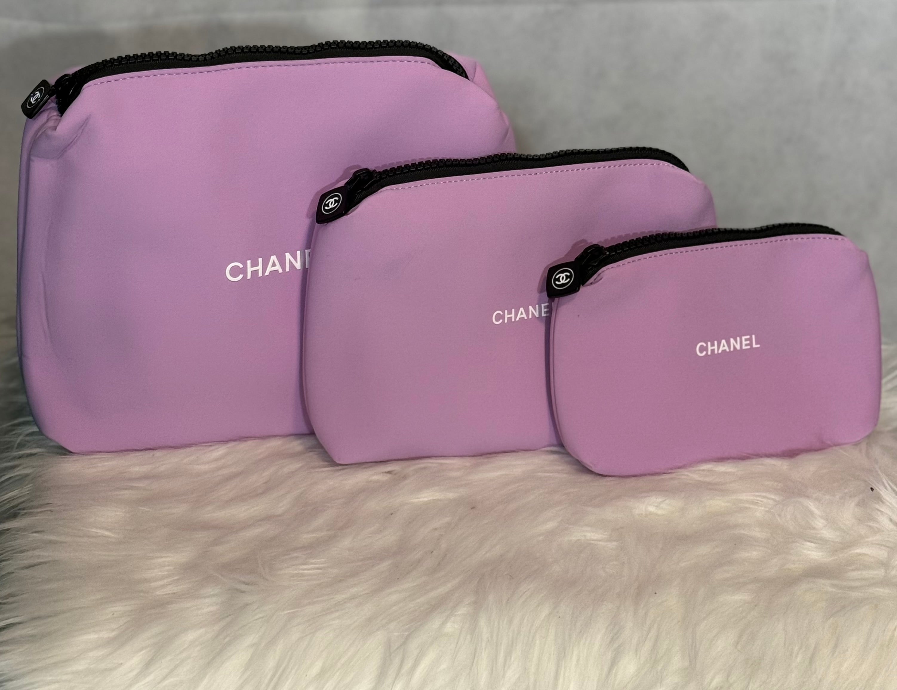 C Neoprene Cosmetic Pouches-pack of 3- (2 colors available)