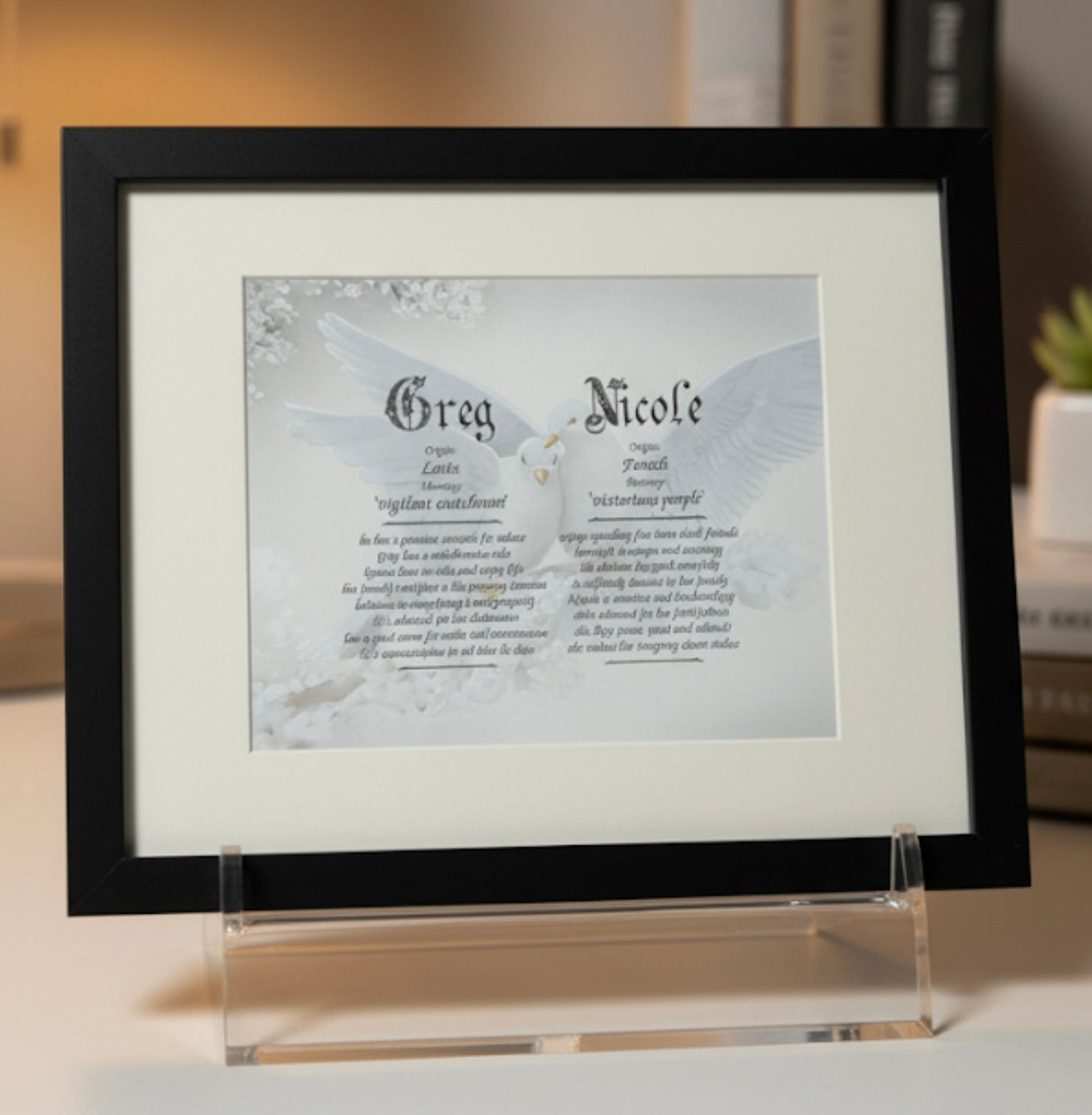 Dual Name Meaning Plaque (Custom Orders Only)