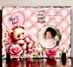Birth Announcement Stone Slates (Custom Orders Only)