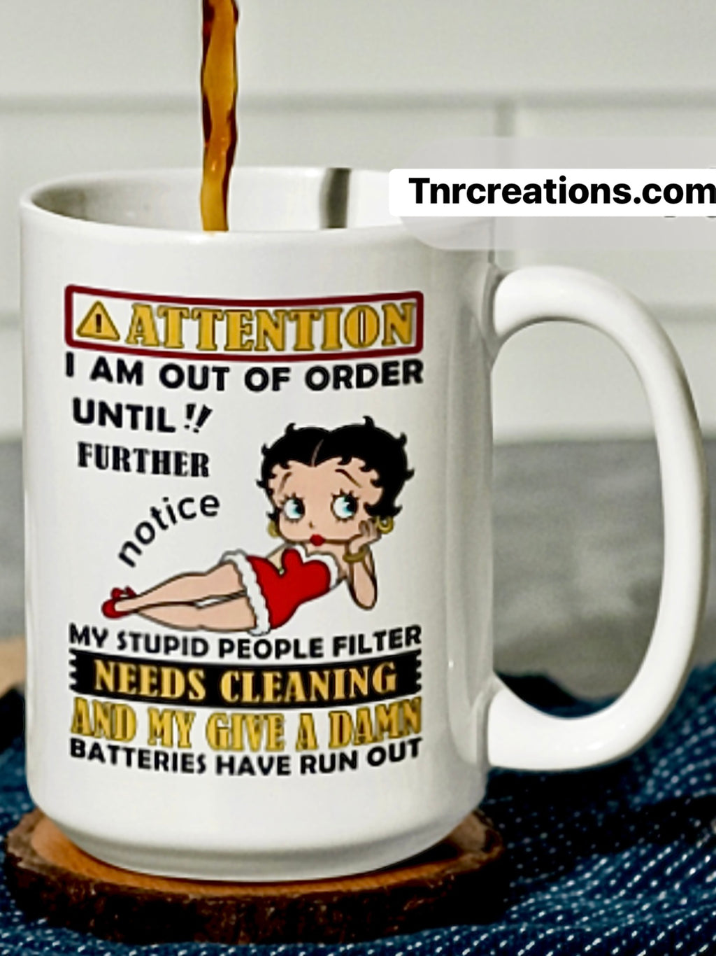 Attention- Betty Boop Mug