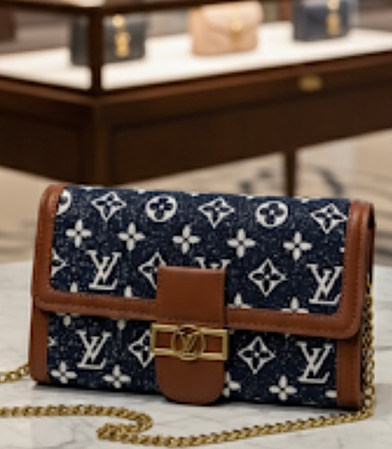 L Denim Crossbody