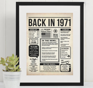 11 x 14  NewsPaper Clipping Matte & Framed (1971 available)- Custom Orders Only