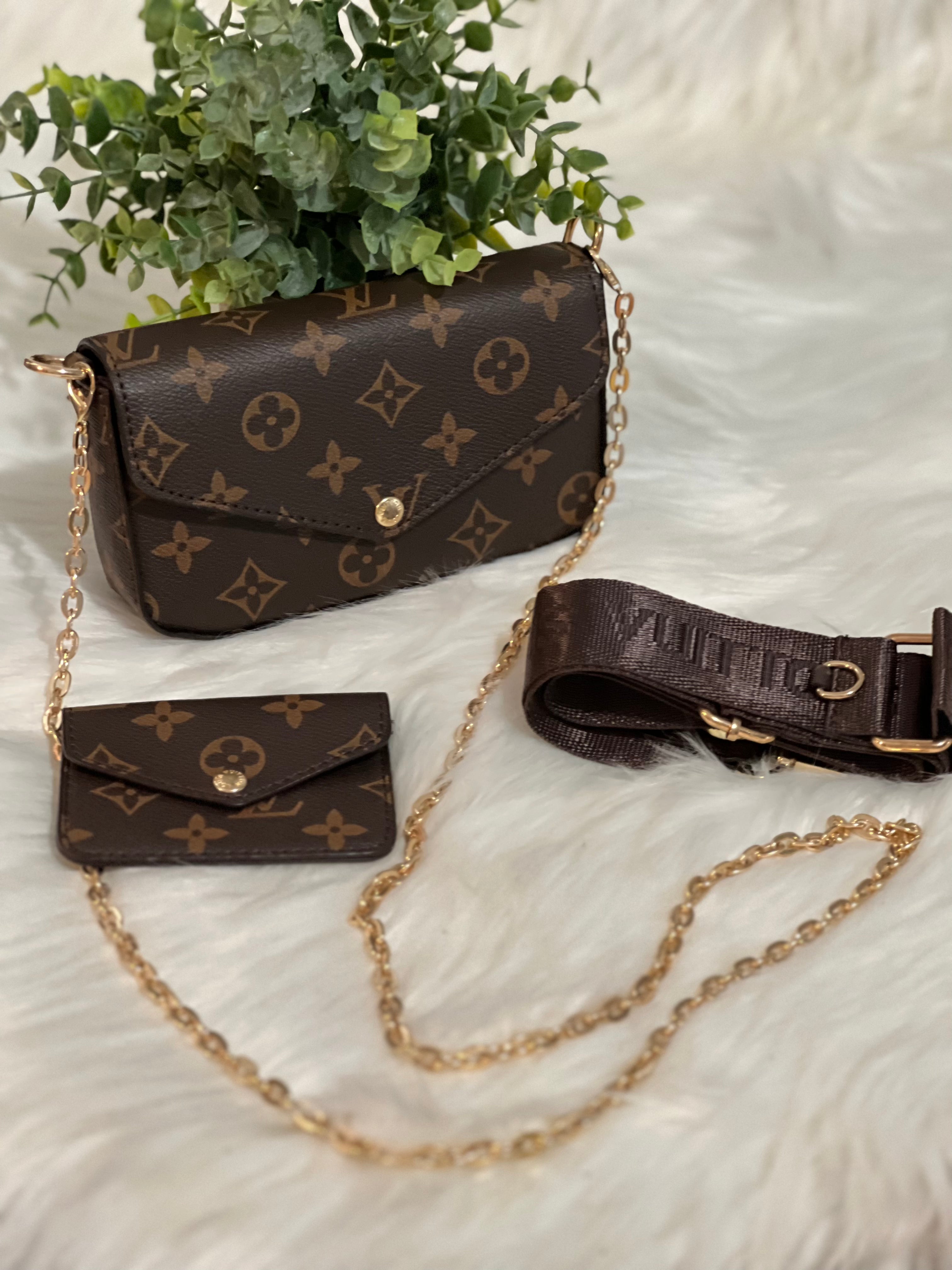 LV mini crossbody with pouch