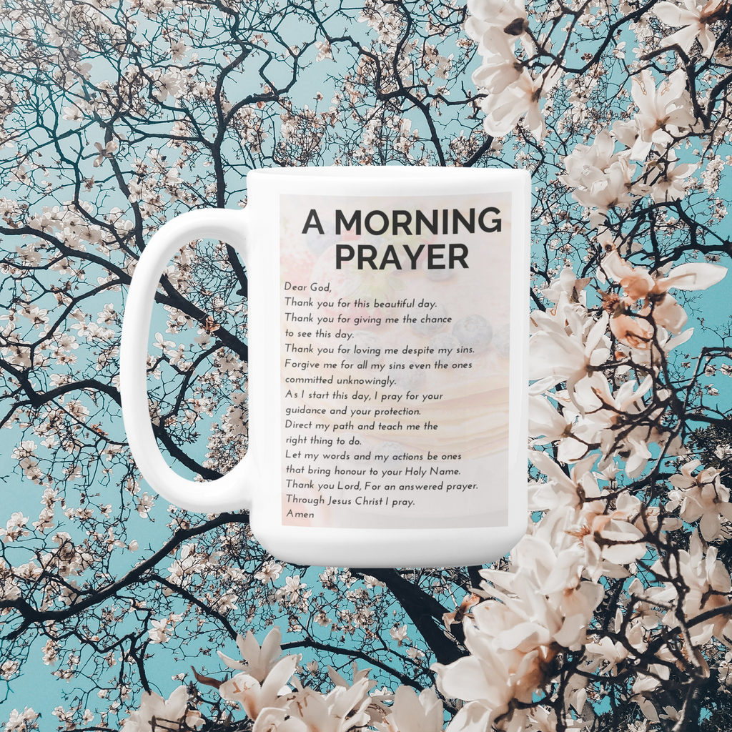 A morning prayer mug